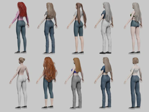 10 Women Collection 3D Model