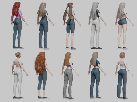 10 Women Collection 3D 模型