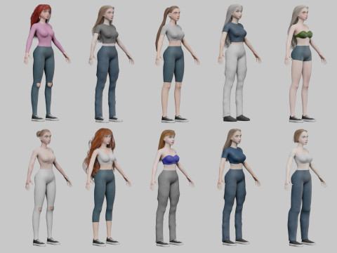 10 Women Collection 3D 模型