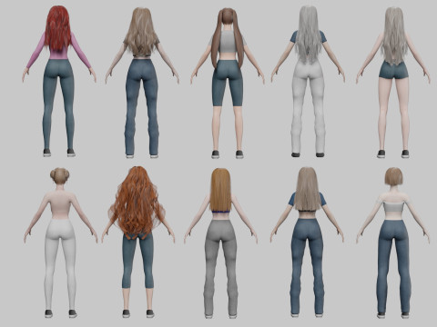 10 Women Collection 3D 模型