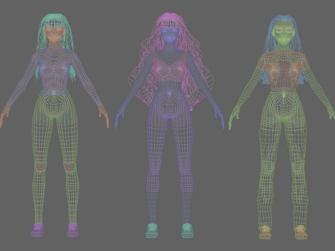 5 Women Collection 3D Модель