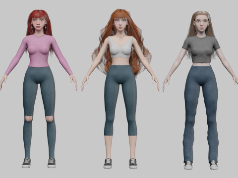 5 Women Collection 3D Модель