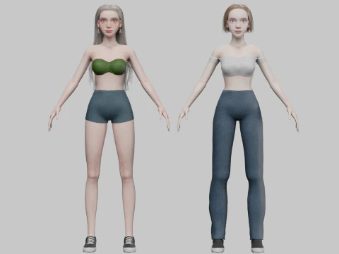 5 Women Collection 3D Model
