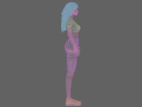 Basic sweet woman 3D Model