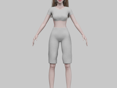 Basic sweet woman Modelo 3D