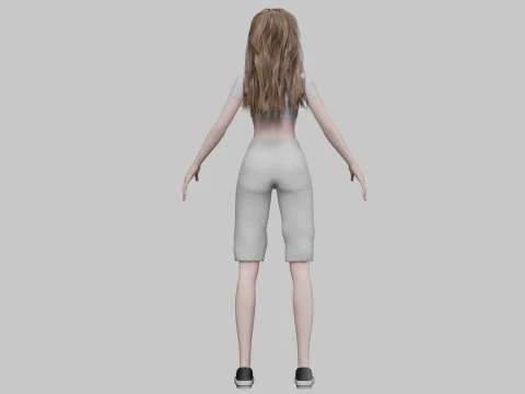 Basic sweet woman 3D Model