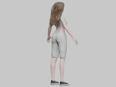 Basic sweet woman 3D Model