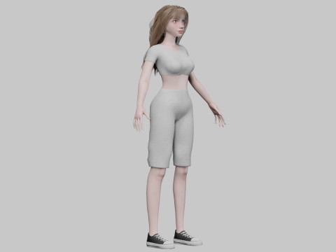 Basic sweet woman Modelo 3D