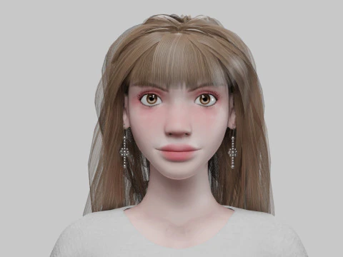 Basic sweet woman 3D Model