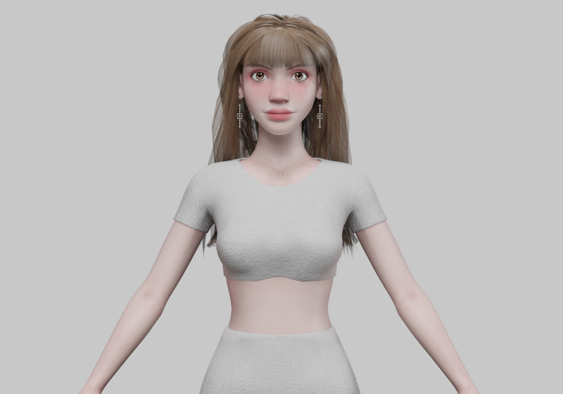 Basic sweet woman Modelo 3D .c4d .max .obj .3ds .fbx .stl .blend 