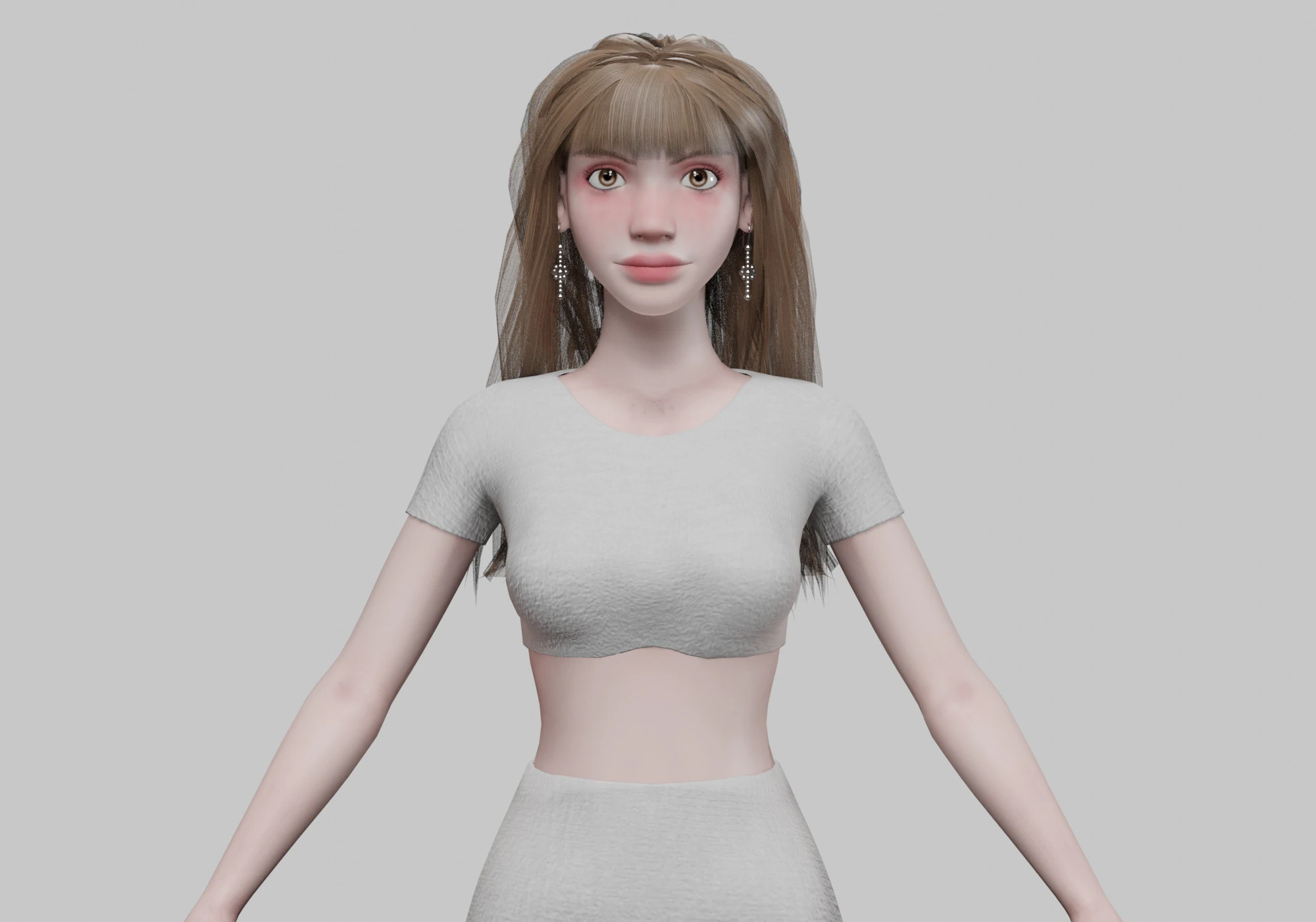 Basic sweet woman 3D Model .c4d .max .obj .3ds .fbx .stl .blend 