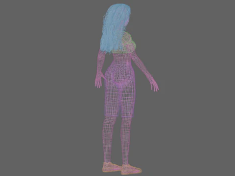 Basic sweet woman 3D Model