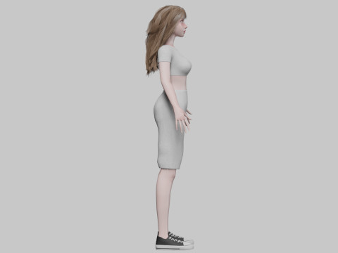 Basic sweet woman Modelo 3D