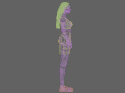 Beautiful cute woman V27653 Modèle 3D