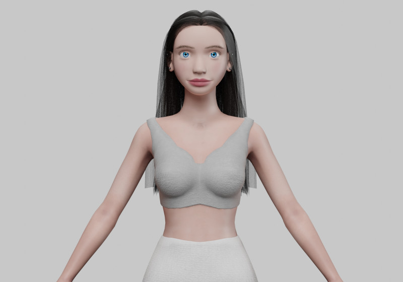 Beautiful cute woman V27653 Modèle 3D .c4d .max .obj .3ds .fbx .stl .blend 