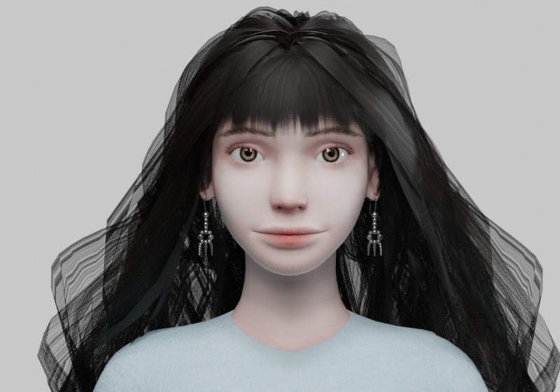 Beautiful pretty woman V40860 3D Модель .c4d .max .obj .3ds .fbx .stl .blend 