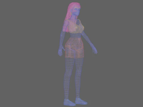 Classic cute woman V29705 3D Model