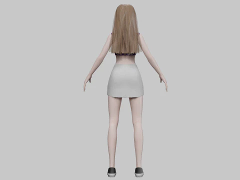 Classic cute woman V29705 3D Model