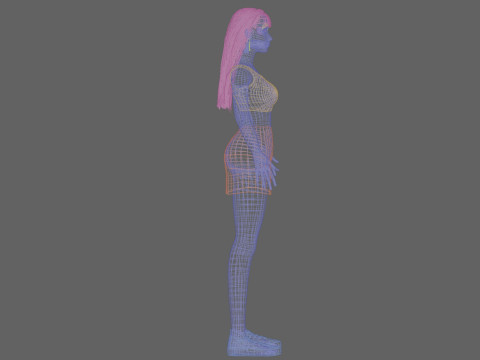 Classic cute woman V29705 3D Model