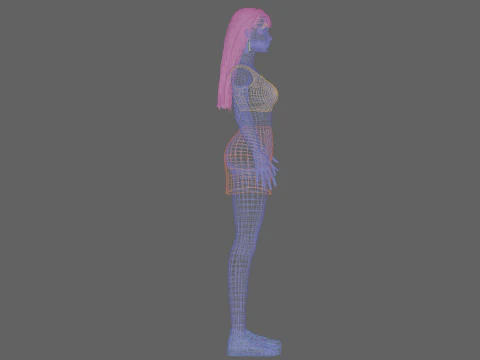 Classic cute woman V29705 3D Model