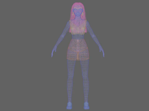 Classic cute woman V29705 3D Model