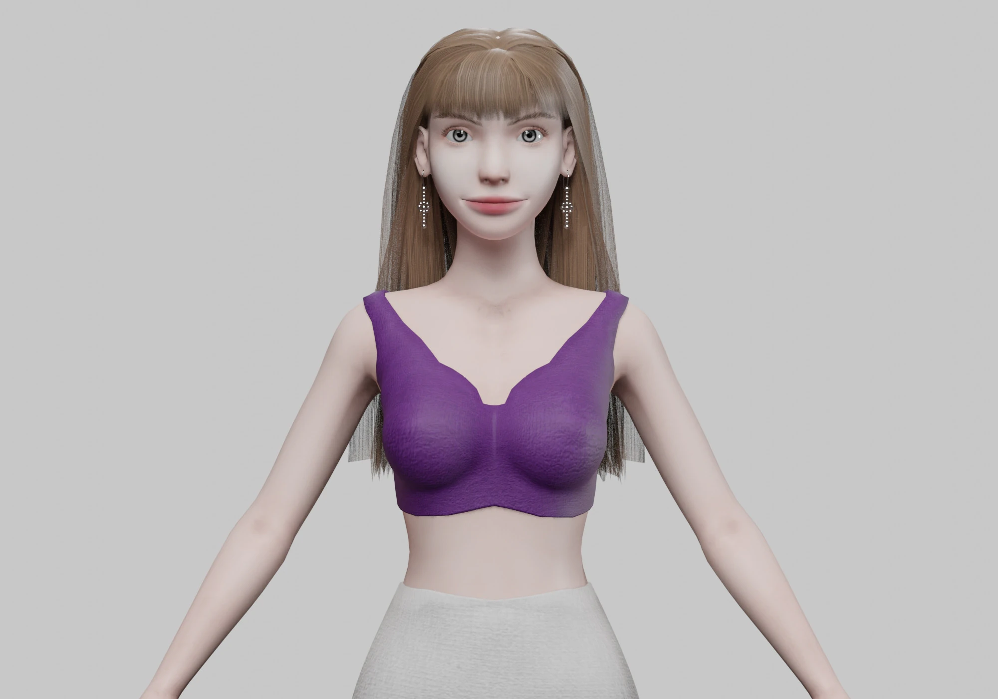 Classic cute woman V29705 3D Model .c4d .max .obj .3ds .fbx .stl .blend