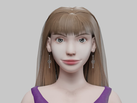 Classic cute woman V29705 3D Model
