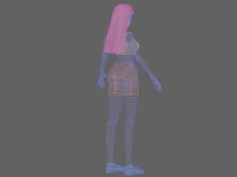 Classic cute woman V29705 3D Model