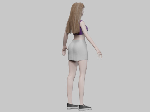 Classic cute woman V29705 3D Model