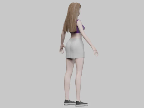 Classic cute woman V29705 3D Model
