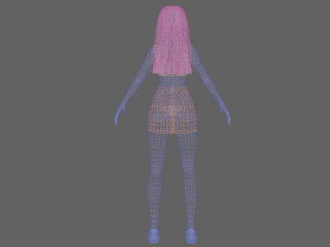 Classic cute woman V29705 3D Model