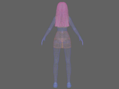 Classic cute woman V29705 3D Model