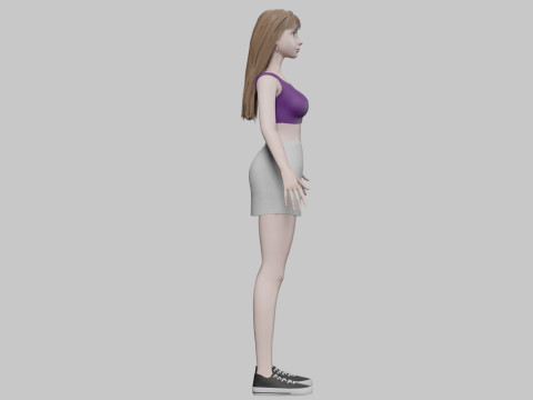 Classic cute woman V29705 3D Model