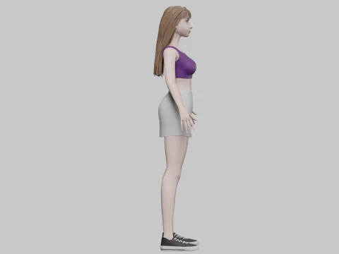 Classic cute woman V29705 3D Model