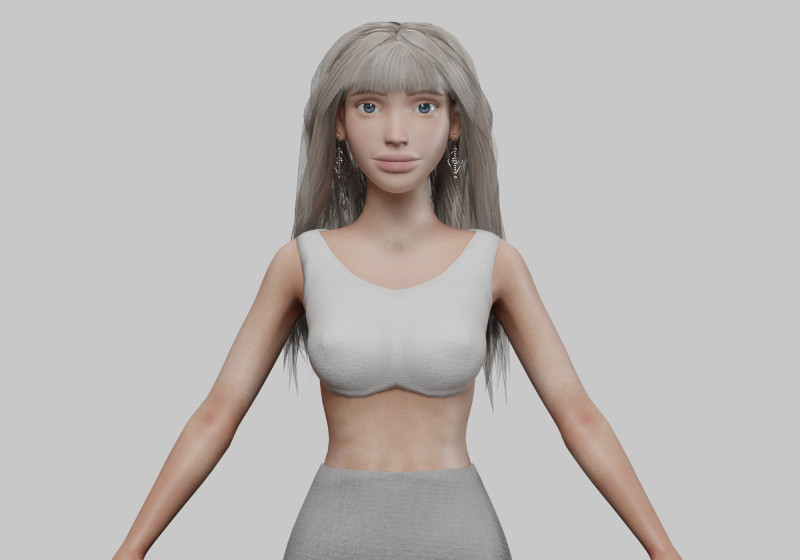 Classic sweet woman V33596 3Dモデル .c4d .max .obj .3ds .fbx .stl .blend 