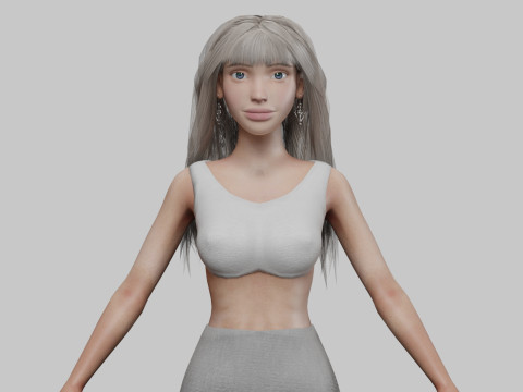 Classic sweet woman V33596 3D 模型