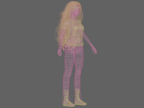 Classic young woman V43125 3D Model