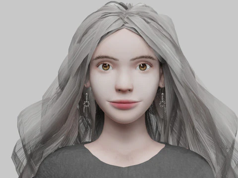 Classic young woman V43125 3D Model