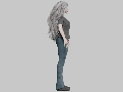 Classic young woman V43125 3D Model