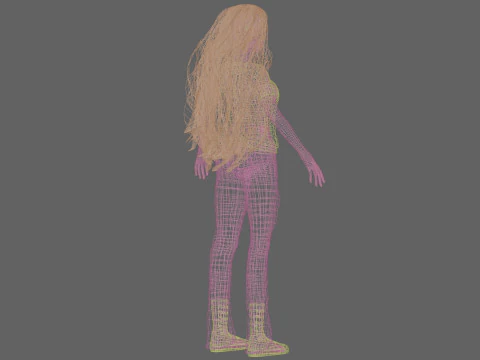 Classic young woman V43125 3D Model