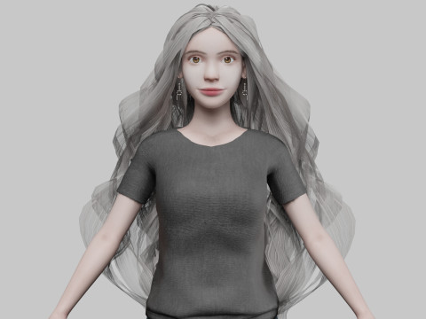 Classic young woman V43125 3D Model