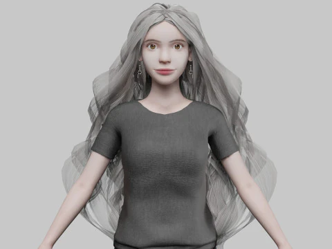 Klasik gen&ccedil; kadın V43125 3D Model