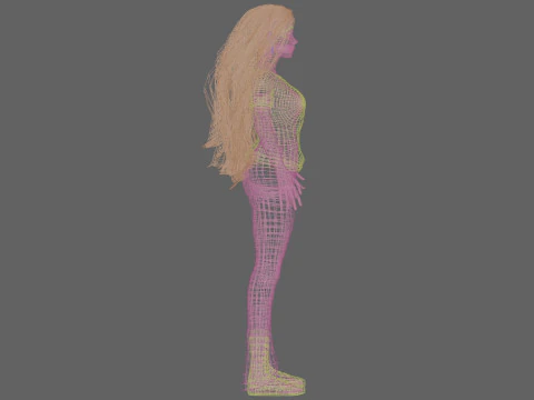 Classic young woman V43125 3D Model