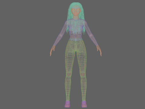 Cool pretty woman V35749 Model 3D