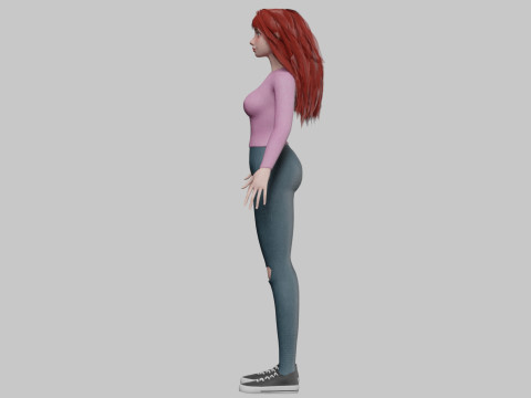 Cool pretty woman V35749 Model 3D