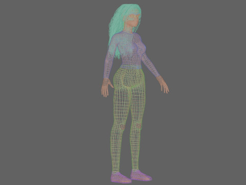 Cool pretty woman V35749 Model 3D