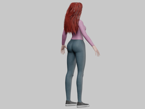 Cool pretty woman V35749 Model 3D