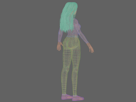 Cool pretty woman V35749 Model 3D