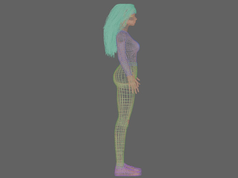 Cool pretty woman V35749 Model 3D