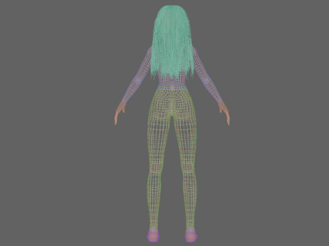 Cool pretty woman V35749 Model 3D
